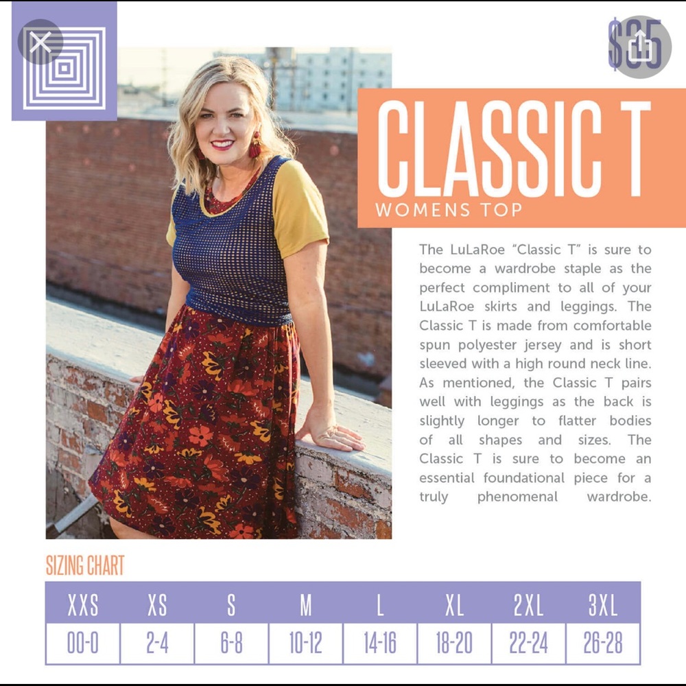 EUC LulaRoe Classic Tee - Picture 5 of 5
